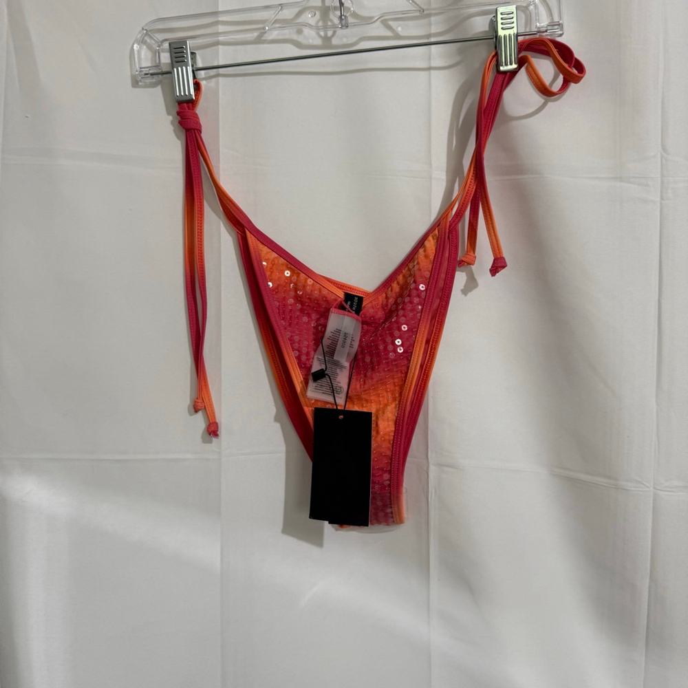 NEW Women's South Beach Bikini Bottom Orange/Pink Size 8